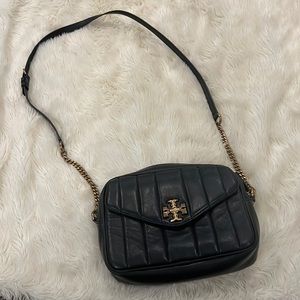 Tory Burch Kira Quilted Camera Bag in black